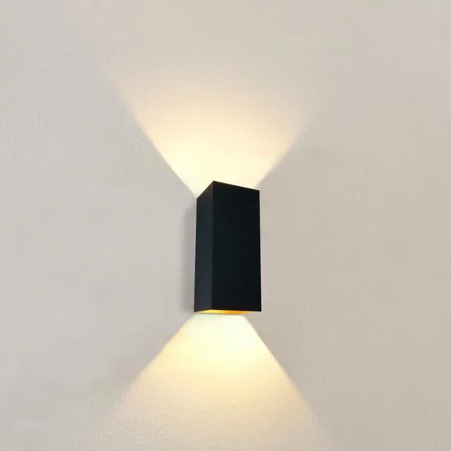 Wandlamp Dante XL 2-lichts zwart goud