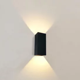 Wandlamp Dante XL 2-lichts zwart