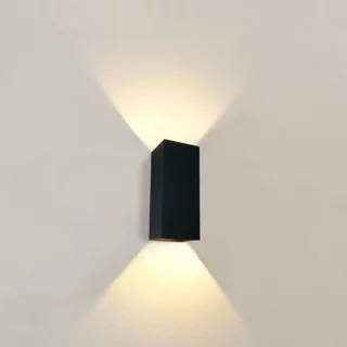 Wandlamp Dante XL 2-lichts zwart