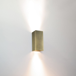 Artdelight Klassiek Industriële wandlamp Dante 2-lichts antiek brons