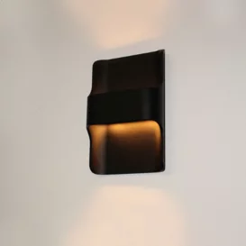 Wandlamp Dallas 2-lichts zwart IP65