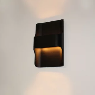 Wandlamp Dallas 2-lichts zwart IP65