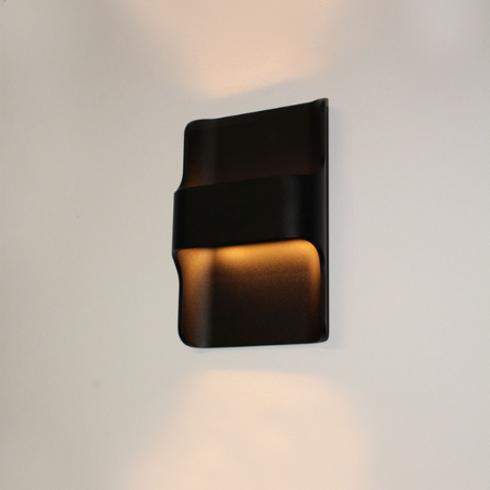 Artdelight Modern design wandlamp Dallas 2-lichts zwart IP65