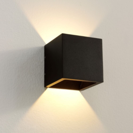 Wandlamp Cube 1-lichts zwart dim to warm