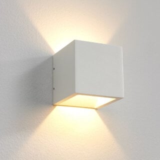 Wandlamp Cube 1-lichts wit
