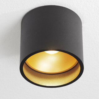 Plafondlamp Orleans 1-lichts zwart goud