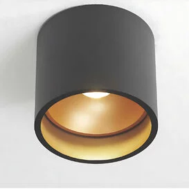 Plafondlamp Orleans 1-lichts zwart koper