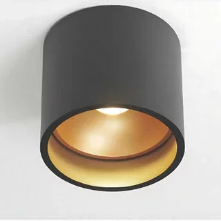 Plafondlamp Orleans 1-lichts zwart koper