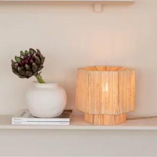 Tafellamp Panama 1-lichts raffia naturel