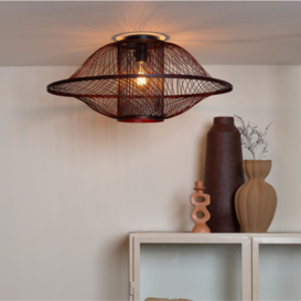 Plafondlamp Maui 1-lichts burgundy Ø70 cm