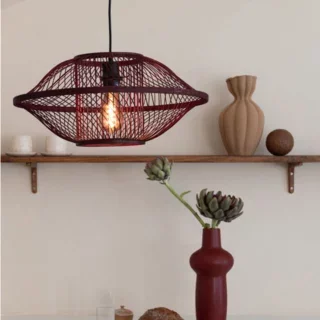 Hanglamp Maui 1-lichts burgundy Ø50 cm