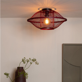 Plafondlamp Maui 1-lichts burgundy Ø50 cm
