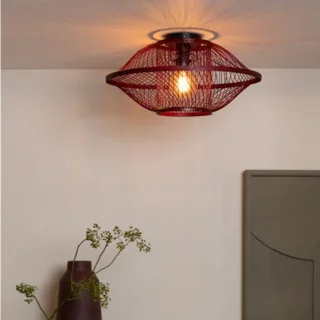 Plafondlamp Maui 1-lichts burgundy Ø50 cm
