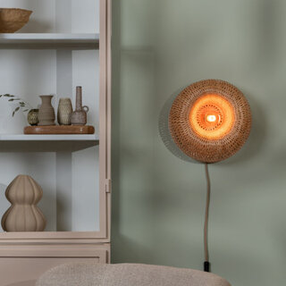 Wandlamp Barbados 1-lichts naturel