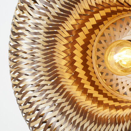 GOOD & MOJO Landelijke Ibiza stijl wandlamp Barbados 1-lichts naturel bruin