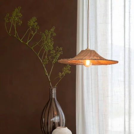 GOOD & MOJO Japandi landelijke hanglamp Cancun 1-lichts small naturel