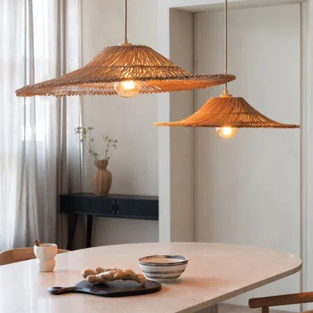 GOOD & MOJO Japandi landelijke hanglamp Cancun 1-lichts small naturel