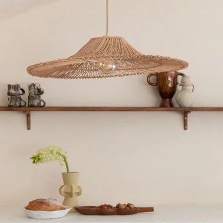 GOOD & MOJO Japandi landelijke hanglamp Cancun 1-lichts naturel