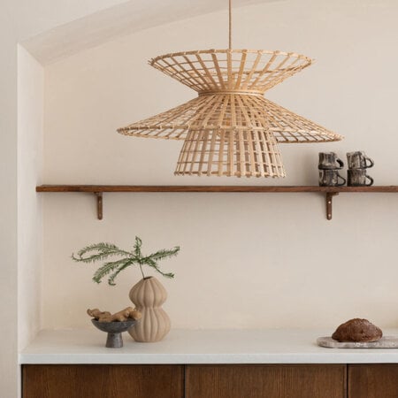 GOOD & MOJO Japandi landelijke hanglamp Machu Picchu 1-lichts naturel