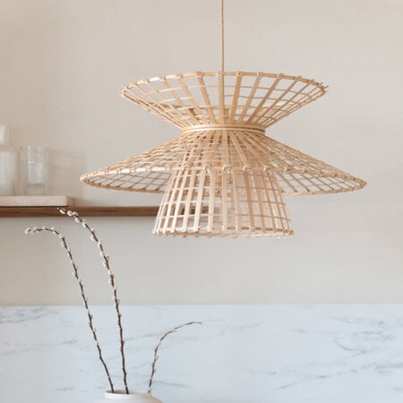 GOOD & MOJO Japandi landelijke hanglamp Machu Picchu 1-lichts naturel