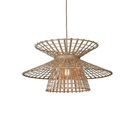 GOOD & MOJO Japandi landelijke hanglamp Machu Picchu 1-lichts naturel