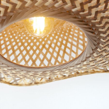 GOOD & MOJO Landelijk Ibiza plafondlamp Madura 1-lichts Ø44 cm naturel bruin