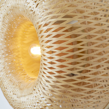 GOOD & MOJO Landelijke Ibiza plafondlamp Barbados 1-lichts naturel