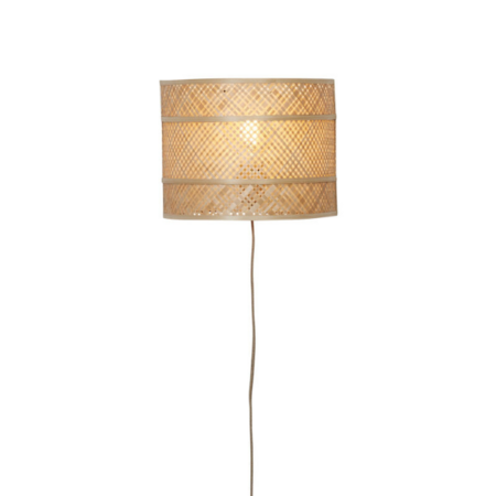 GOOD & MOJO Landelijke Ibiza stijl wandlamp Langkwai 1-lichts naturel