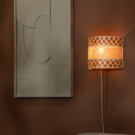 GOOD & MOJO Landelijke Ibiza stijl wandlamp Langkwai 1-lichts naturel bruin