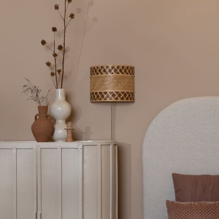 GOOD & MOJO Landelijke Ibiza stijl wandlamp Langkwai 1-lichts naturel bruin