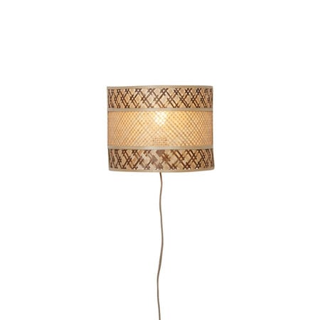 GOOD & MOJO Landelijke Ibiza stijl wandlamp Langkwai 1-lichts naturel bruin