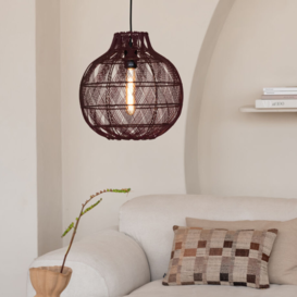 Hanglamp Mendoza 1-lichts burgundy