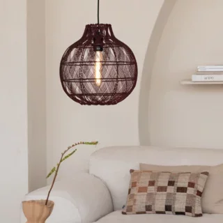 Hanglamp Mendoza 1-lichts burgundy
