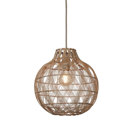 GOOD & MOJO Landelijke Ibiza stijl hanglamp Mendoza 1-lichts naturel