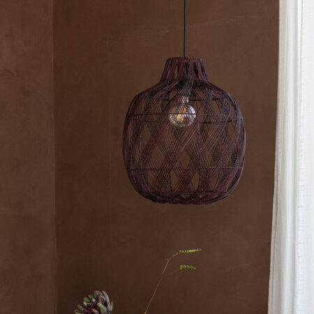 GOOD & MOJO Bohemian moderne hanglamp Mendoza large 1-lichts burgundy