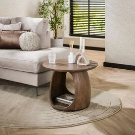 Bijzettafel Zen large mat bruin acaciahout