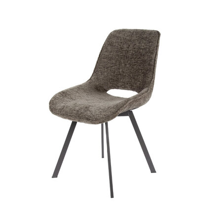 BelaLuz Moderne Scandinavische eetkamerstoel Frey Rich taupe