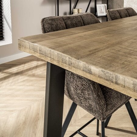 BelaLuz Industriële bartafel San Diego 135 cm blank antiek mangohout