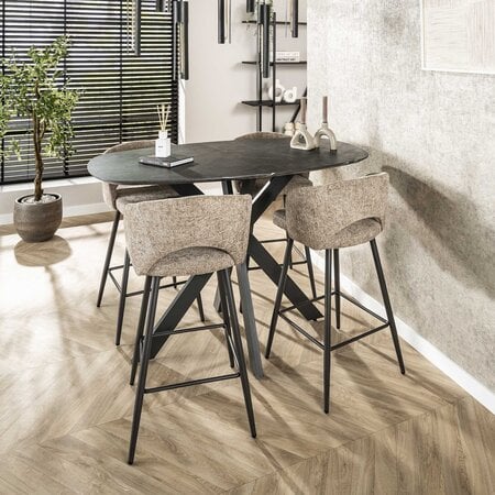 BelaLuz Moderne Scandinavische Bartafel Costa 140cm kruis