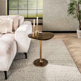 Bijzettafel Glare medium Goud antiek