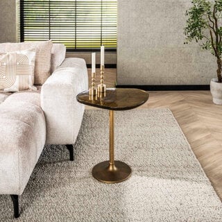 Bijzettafel Glare medium Goud antiek