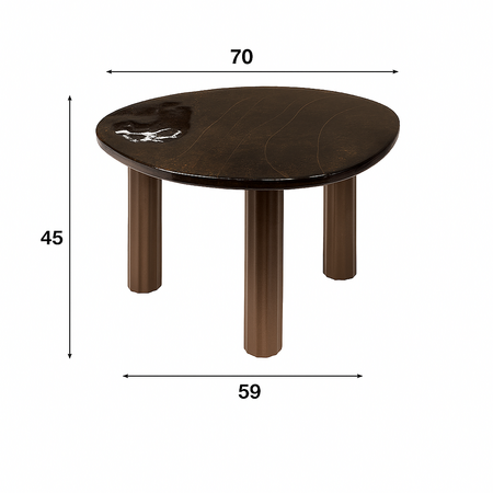 BelaLuz Hotel chique design salontafel Glare large koper antiek