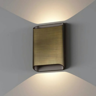 Wandlamp Diaz 2-lichts donker antiek brons