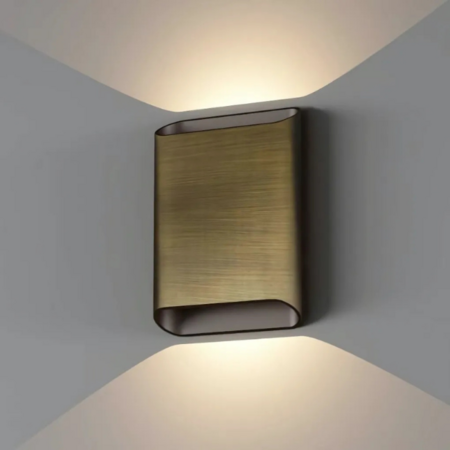 Artdelight Moderne Industriële wandlamp Diaz 2-lichts donker antiek brons