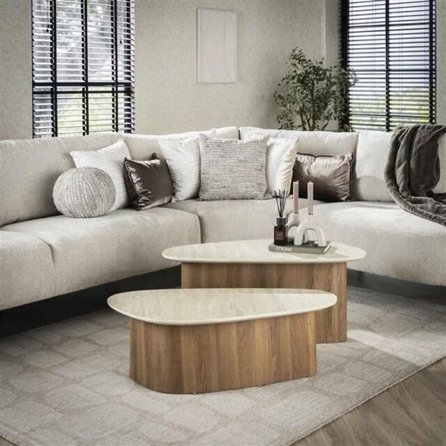 Salontafel Romano 2-set driehoekig