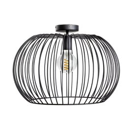 Plafondlamp Wire 1-lichts zwart Ø50 cm
