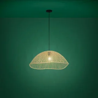 Hanglamp Sambucona 1-lichts rotan Ø72 cm