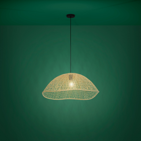 Stars of Light Landelijke Ibiza hanglamp Sambucona 1-lichts Ø72 cm rotan
