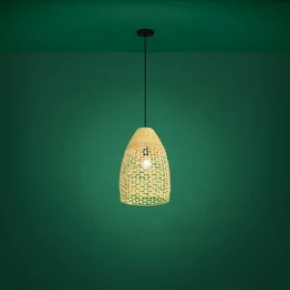 Hanglamp Sambucona 1-lichts rotan Ø35 cm