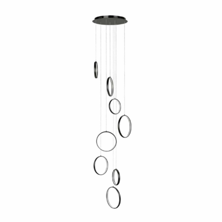 Highlight Modern minimalistische hanglamp Olympia 8 lichts zwart